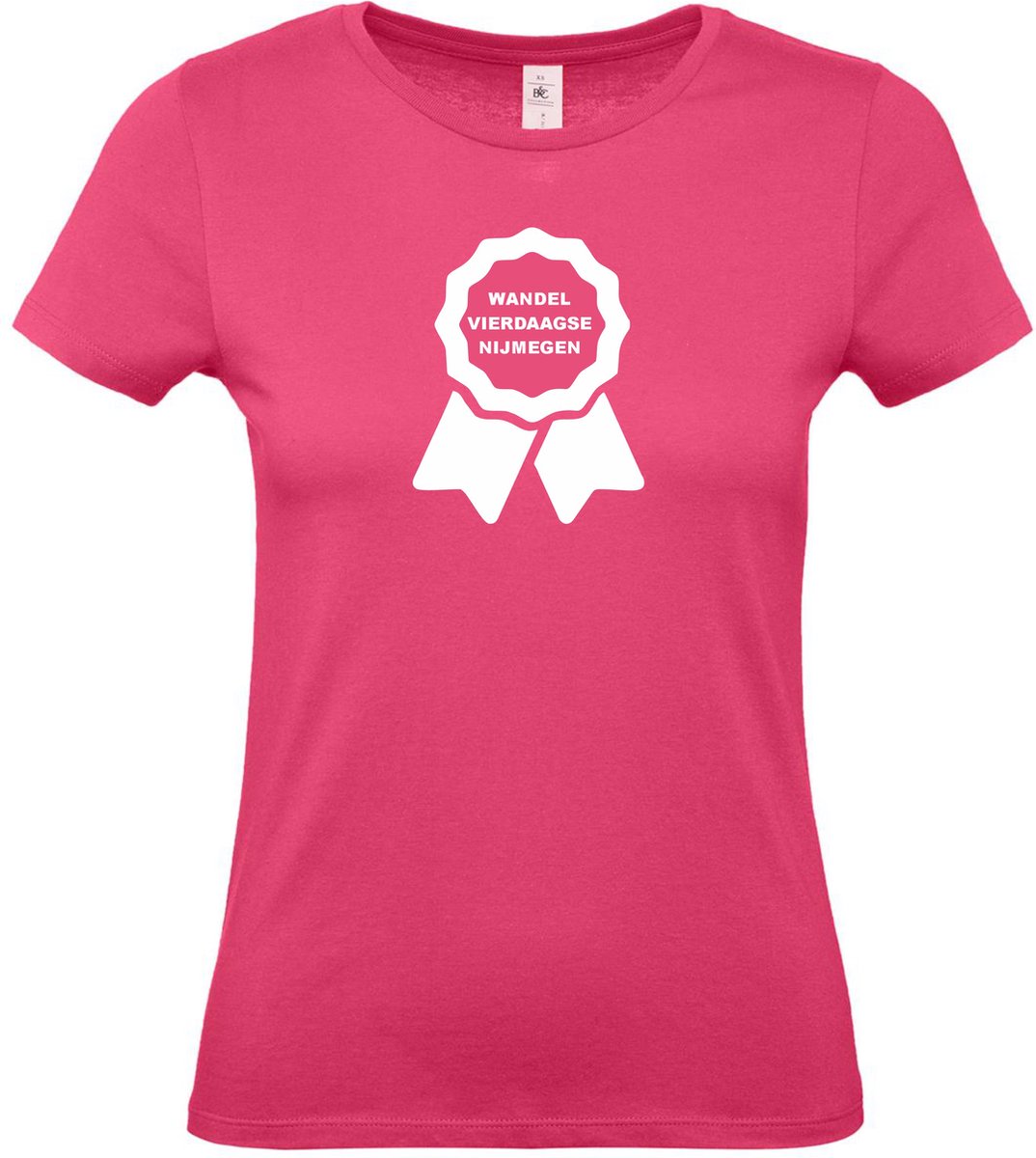 Dames t-shirt Lintje vierdaagse Nijmegen |Wandelvierdaagse | vierdaagse Nijmegen | Roze woensdag | Roze | maat S